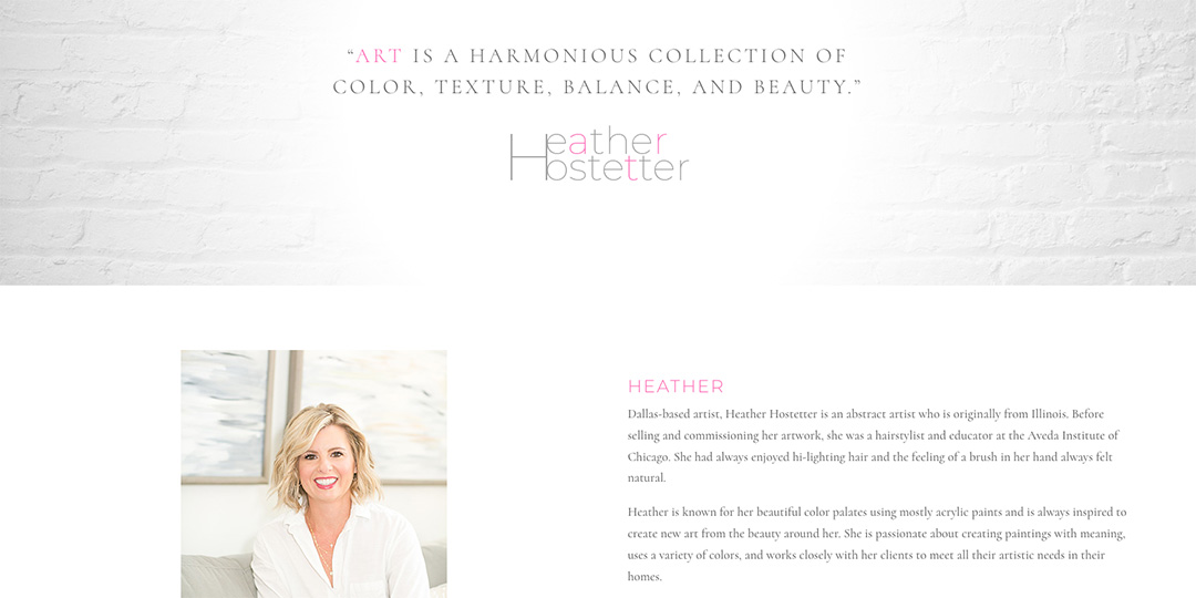 Heather Hostettter Art website image