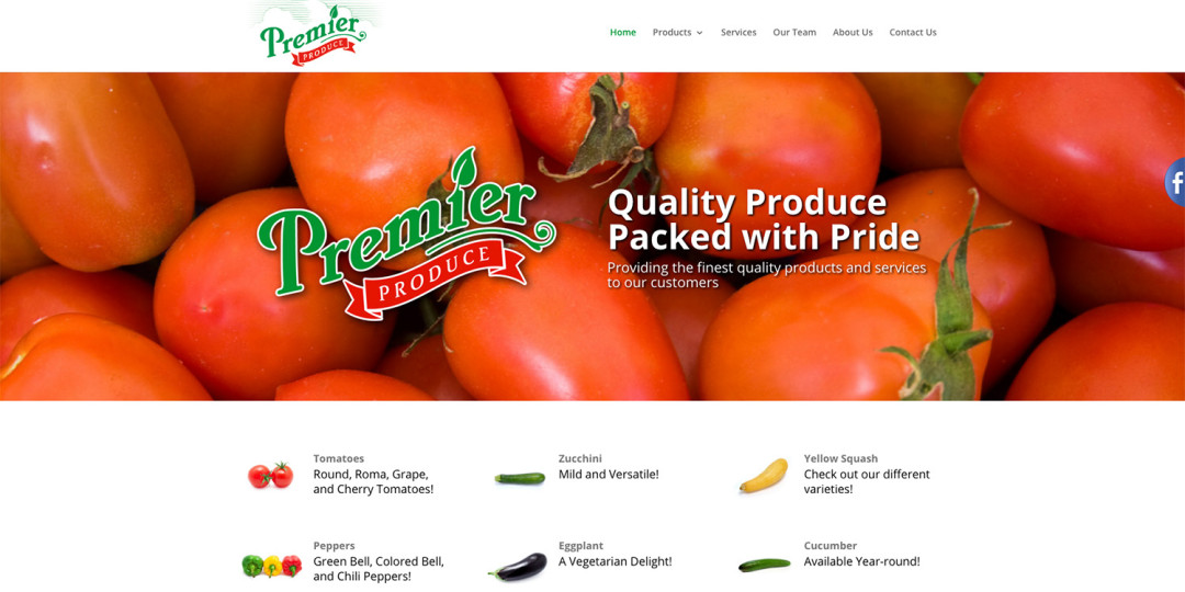 Premier Produce website